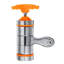 Stainless Steel Pasta Noodle Maker Hand Press Spaghetti Kitchen Machine 7 Mold Garlic Presser
