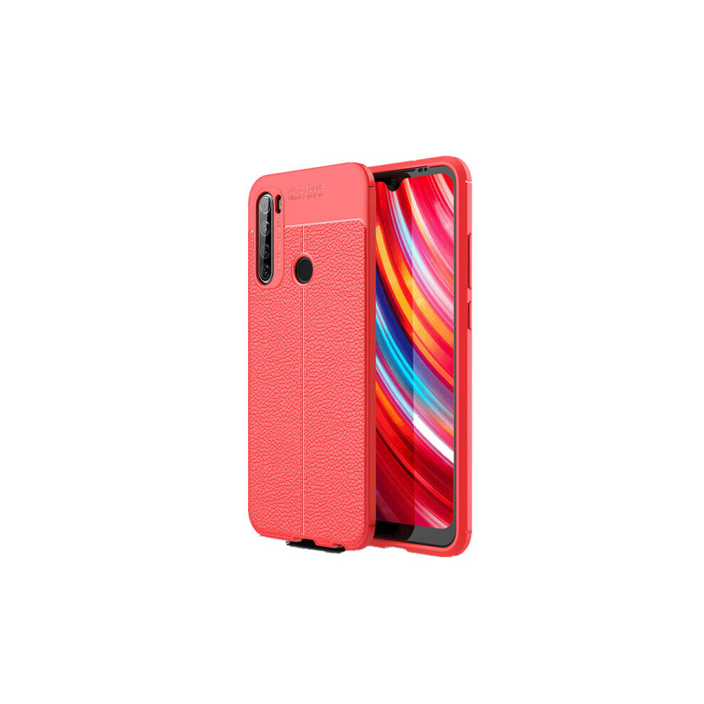 Litchi Pattern Shockproof Pu Leather Tpu Soft Protective Case For Xiaomi Mi Note 8T Color Red 6901722564686