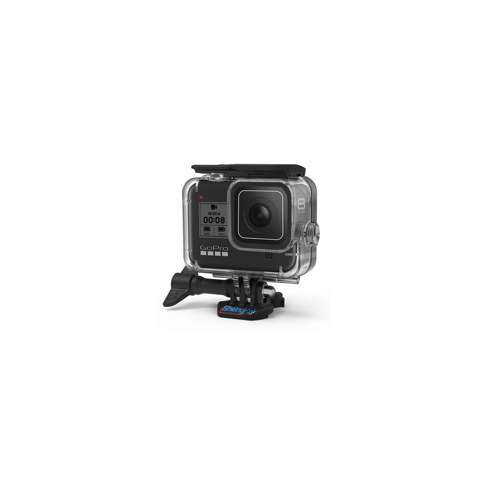 Flw318 60M Waterproof Underwater Diving Protective Case Shell For Gopro Hero 8 Action Sports Camera Black 4151093693429