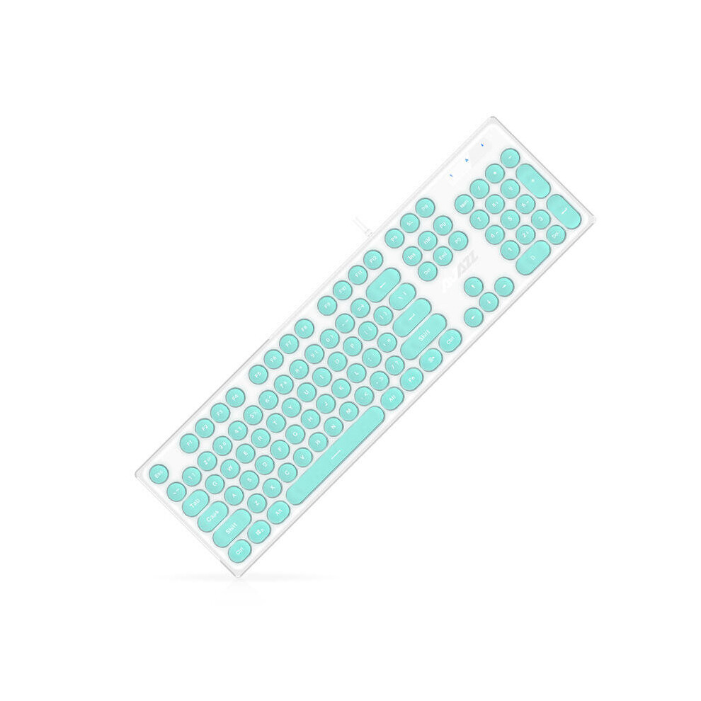 Ak325 104Keys Backlit Round Keycap Usb Wired Desktop Computer Keyboard Ultra Quiet 4151093645954