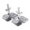 1pair Screen Printing Butterfly Frame Hinge Clamp Chrome Plated DIY Tool Equipment 1