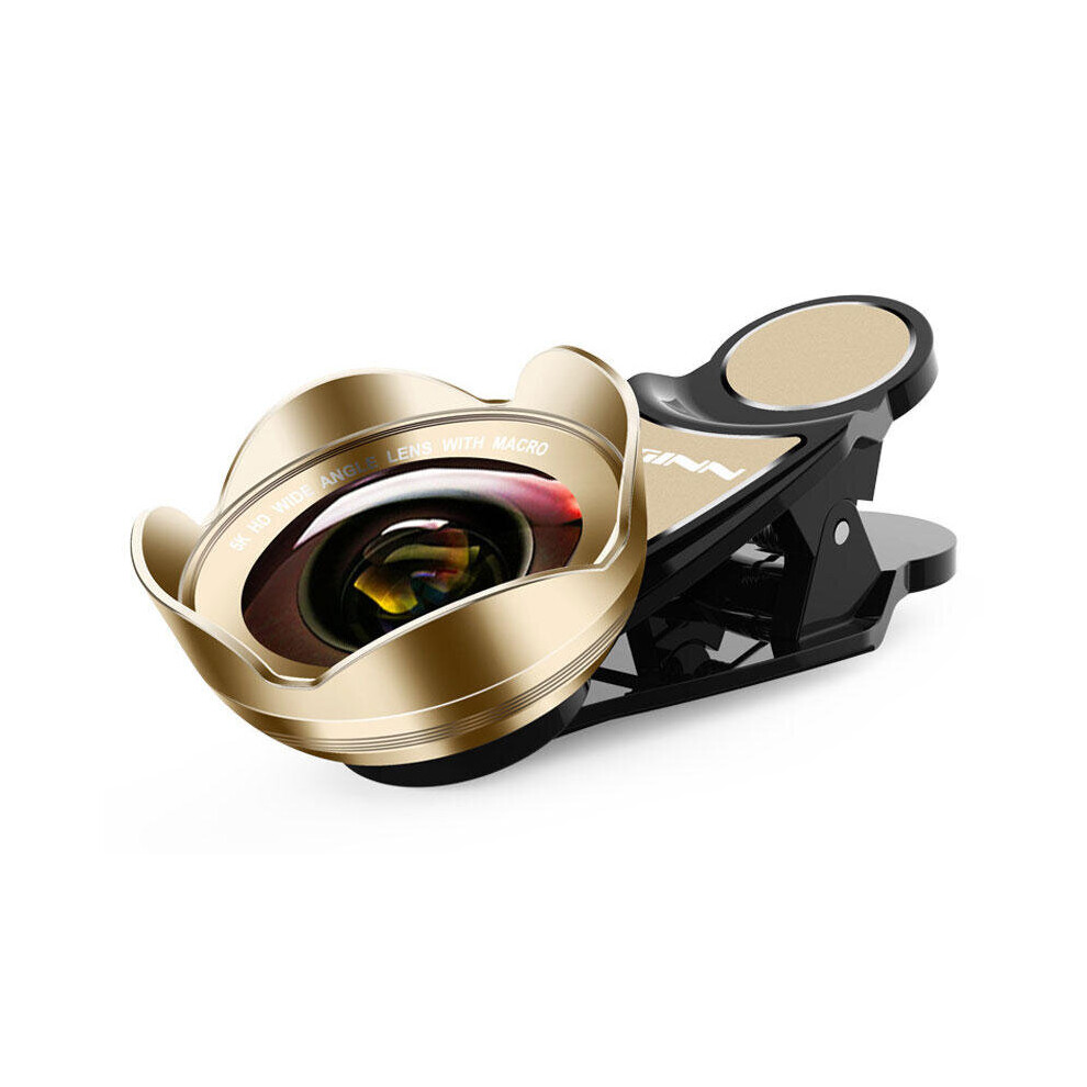 L-630 5K Hd 115 Degree Wide Angle 15X Macro No Distortion Lens For Mobile Phone Smartphone Photography Gold 4151093609765