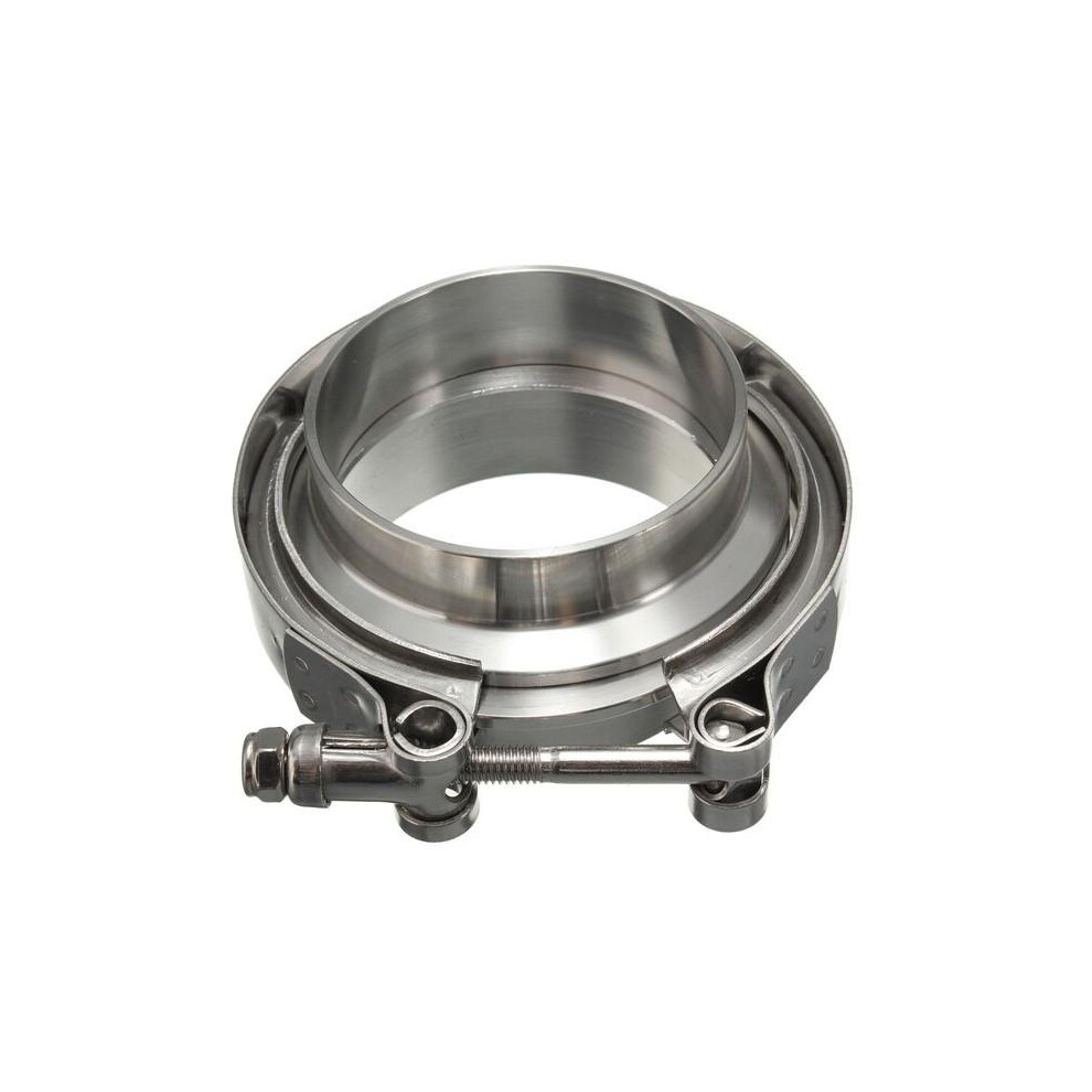 2.5Inch V-Band Clamp With Flanges Turbo Exhaust Down Pipe Universal Stainless 63Mm 5202984941422