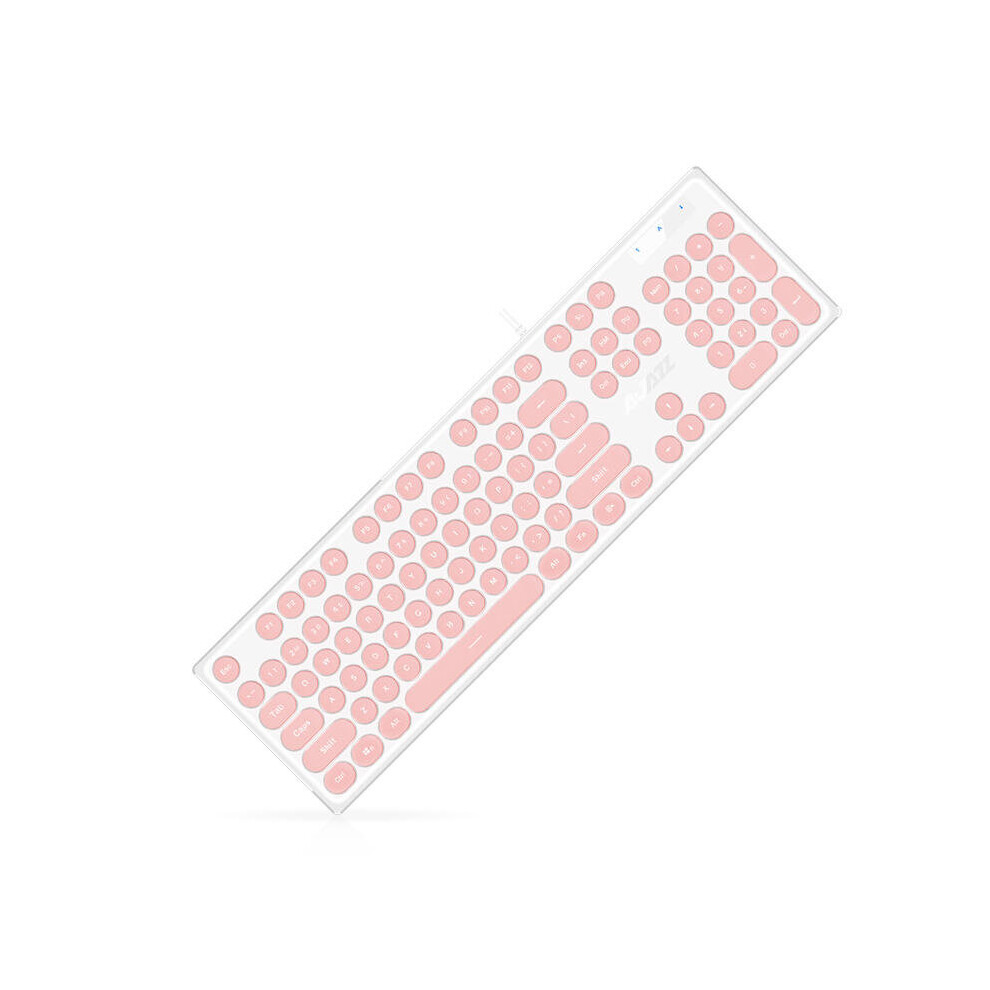 Ak325 104Keys Backlit Round Keycap Usb Wired Desktop Computer Keyboard Ultra Quiet 4151093645947