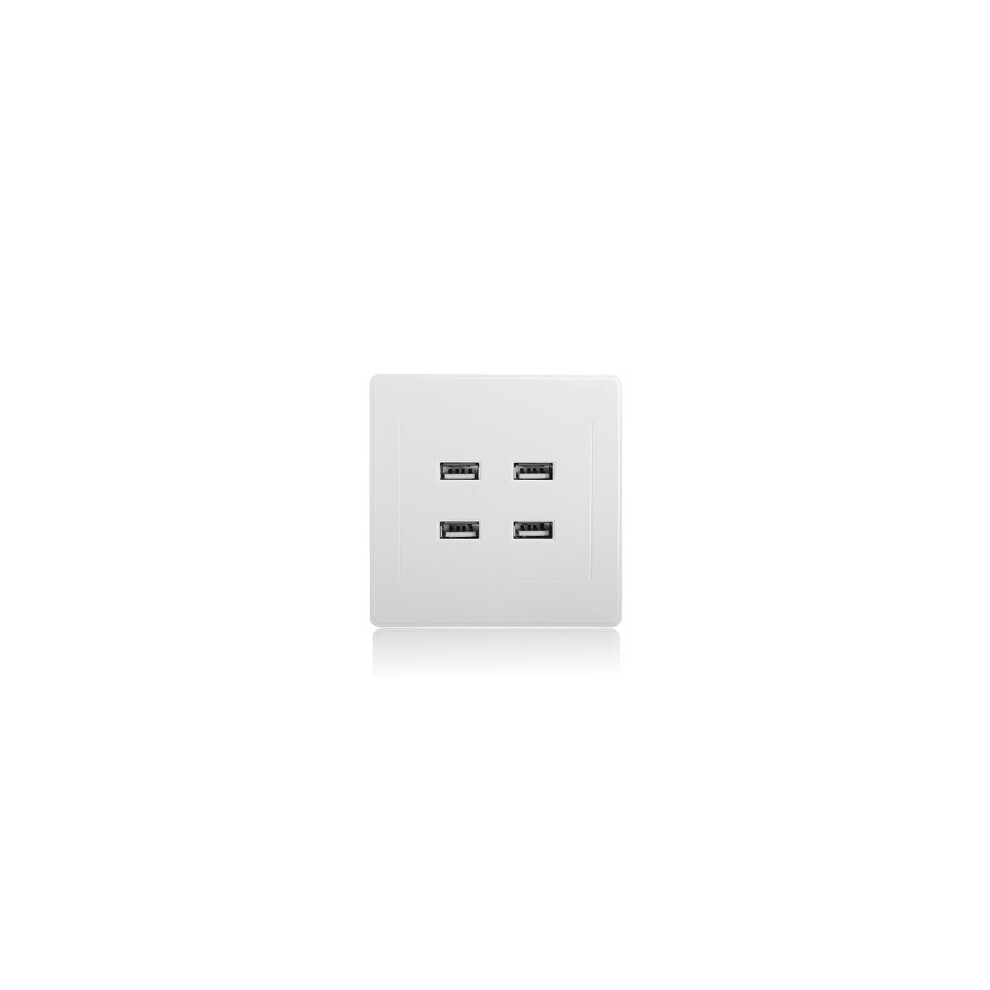 3.1A Ac Power Wall Receptacle Socket Plate Charger Outlet Panel With 4 Usb Port 6901722577181