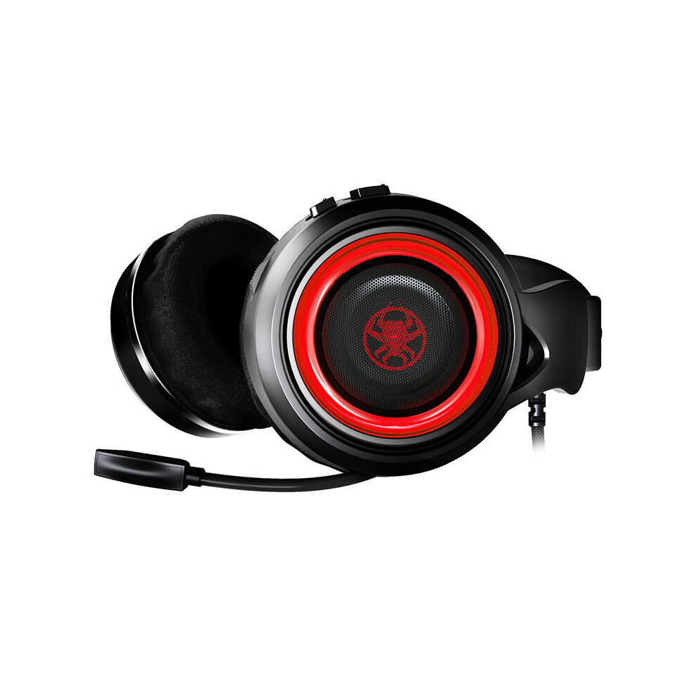 G600 Gaming Wired Dynamic Headphone+GameDAC Amplifier Stereo Bass LED With Retractable Mic BLACKRED COLOR-image-OPC-P79CJX8-NEW