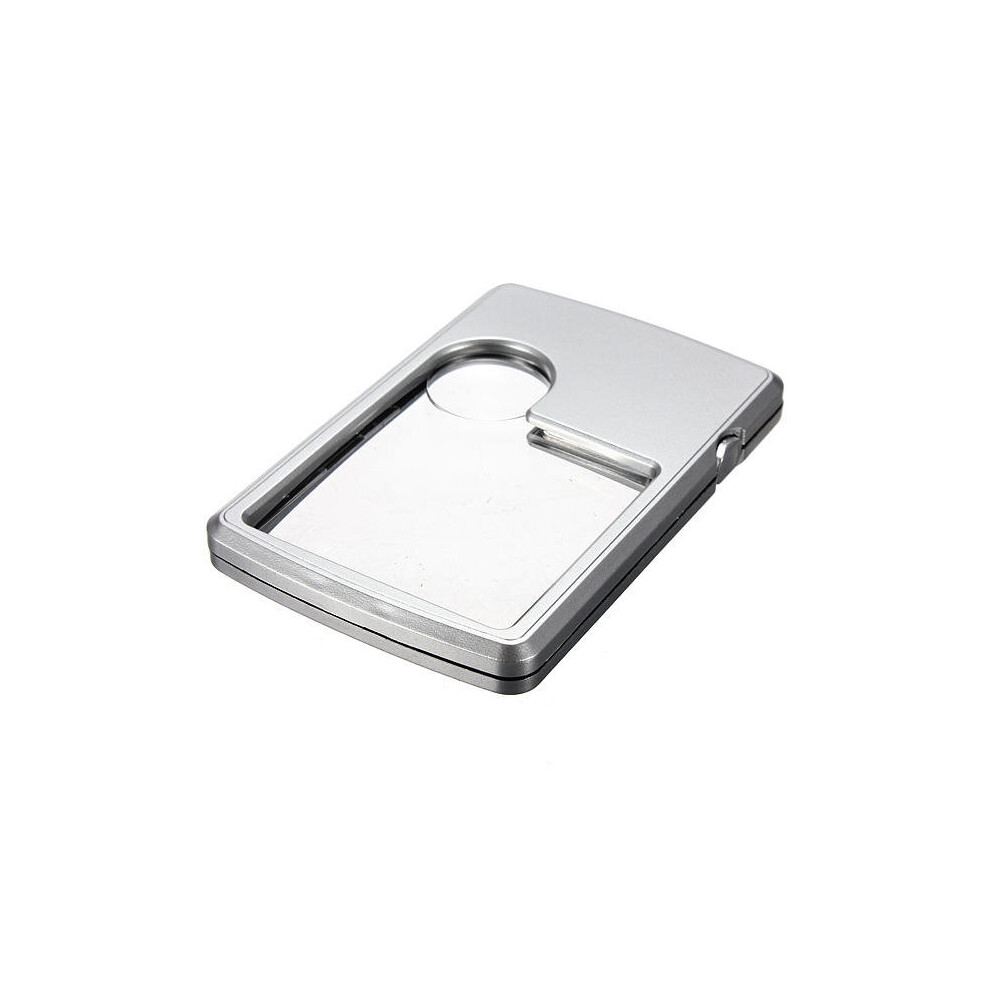 Light 2 Pcs Led Square Credit Card Magnifying Glass Loupe Reading Magnifier