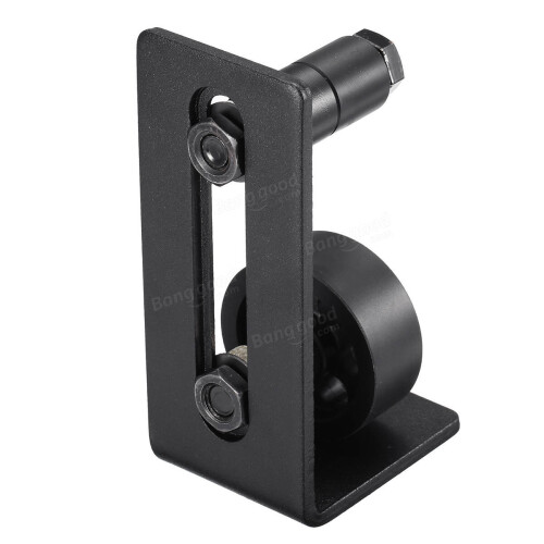 Barn Door Floor Guide Black Powder Coated Adjustable Wall Mounted Stay Roller with 8 Different Setup 1