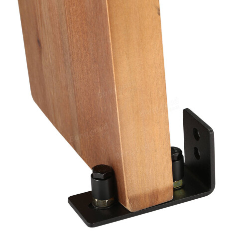 Barn Door Floor Guide Black Powder Coated Adjustable Wall Mounted Stay Roller with 8 Different Setup 2