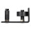 Barn Door Floor Guide Black Powder Coated Adjustable Wall Mounted Stay Roller with 8 Different Setup 9