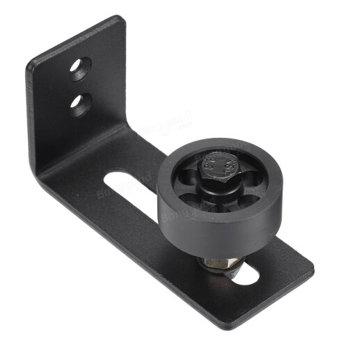 Barn Door Floor Guide Black Powder Coated Adjustable Wall Mounted Stay Roller with 8 Different Setup