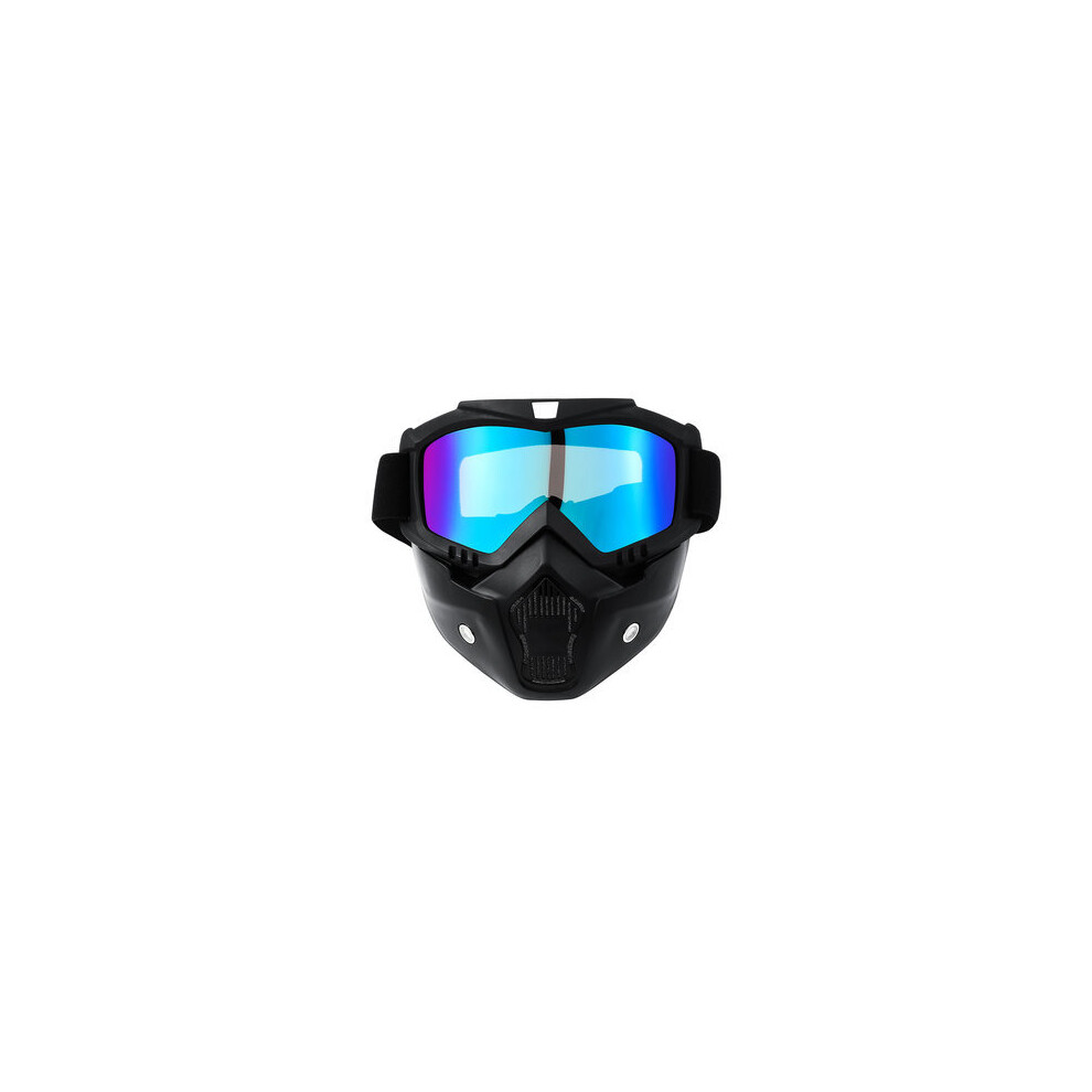 Detachable Motorcycle Face Mask Shield Goggles Off Road Motocross Mx Atv Dirt Bike Glasses Eyewear 5202984941118
