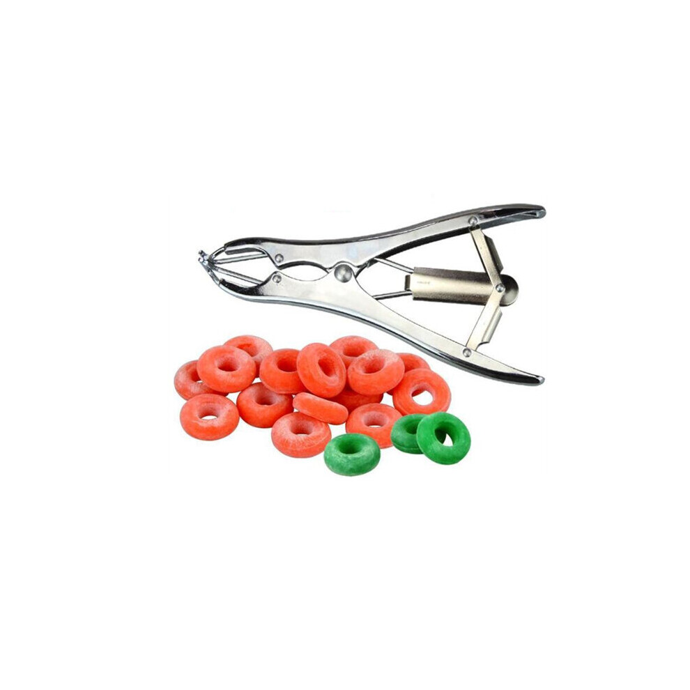 1Set Elastrator Clamps Pliers Elastrator Castration Tail Clamp With 100 Bands 8651943789150