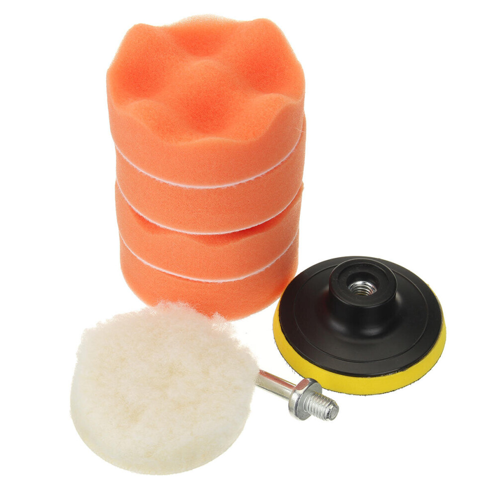 7Pcs Buffing Sponge Polishing Pad Waxing Buffing Pad Drill Woolen Sponge Wheel 8651936566676