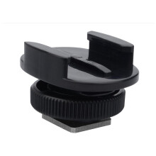 Hot Shoe Cold Shoe Mount Bracket for DSLR Camera Flash Video Light