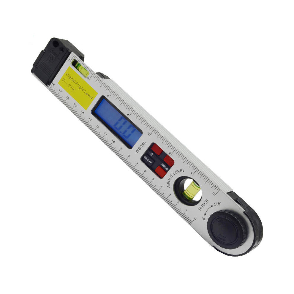 250Mm Digital Angle Level Ruler Lcd Display Digital Protractor With Dual Spirit Level Angle Finder Meter Inclinometer 6901722560176