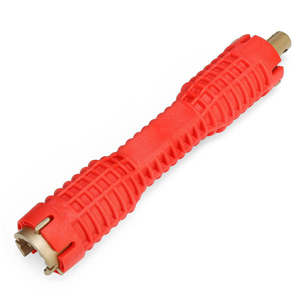Faucet Sink Installer Tool Water Pipe Tubing Socket Wrench Multifunction Spanner Red Color 840079086235