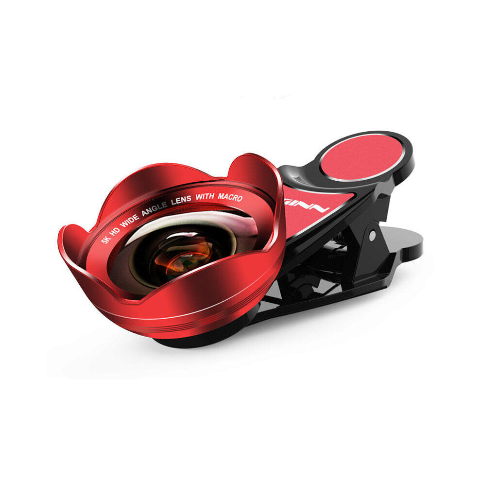 L-630 5K Hd 115 Degree Wide Angle 15X Macro No Distortion Lens For Mobile Phone Smartphone Photography Red 4151093609772