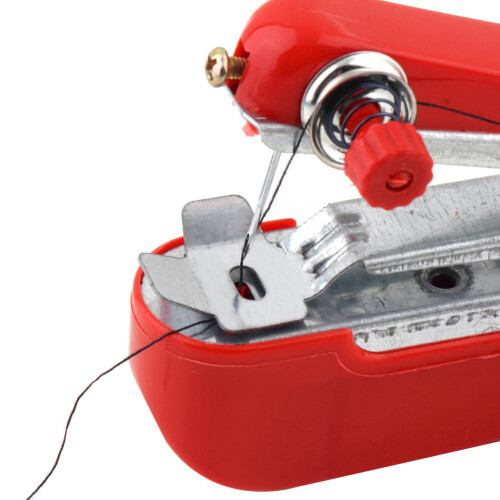 Portable Hand-Held Mini Sewing Machine Clothes Fabric Pocket For DIY Needlework Cordless 2