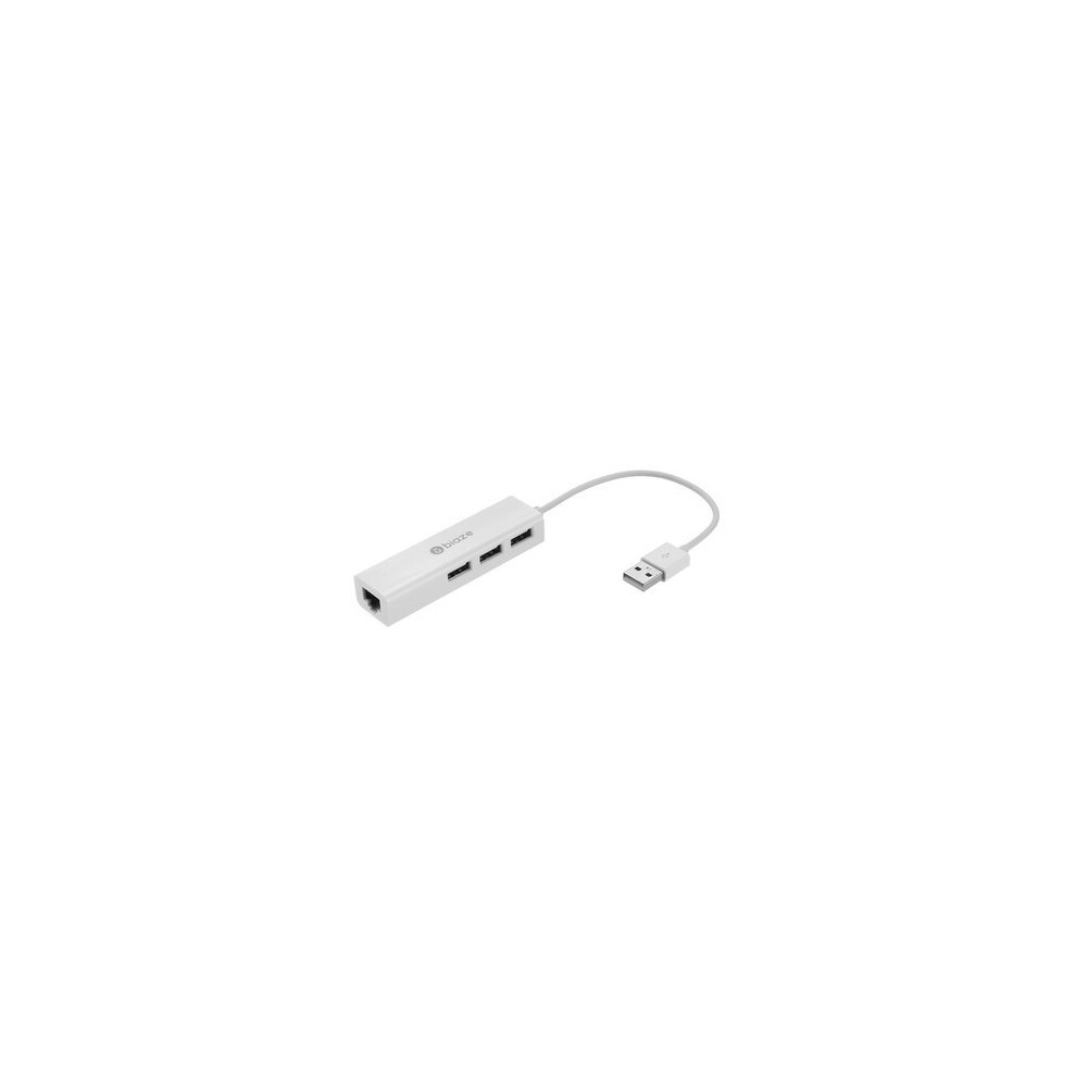 Zh5 Usb 2.0 To 3-Port Usb 2.0 + 1000Mbps Gigabit Rj45 Ethernet Otg Hub Adapter White 4151093650569