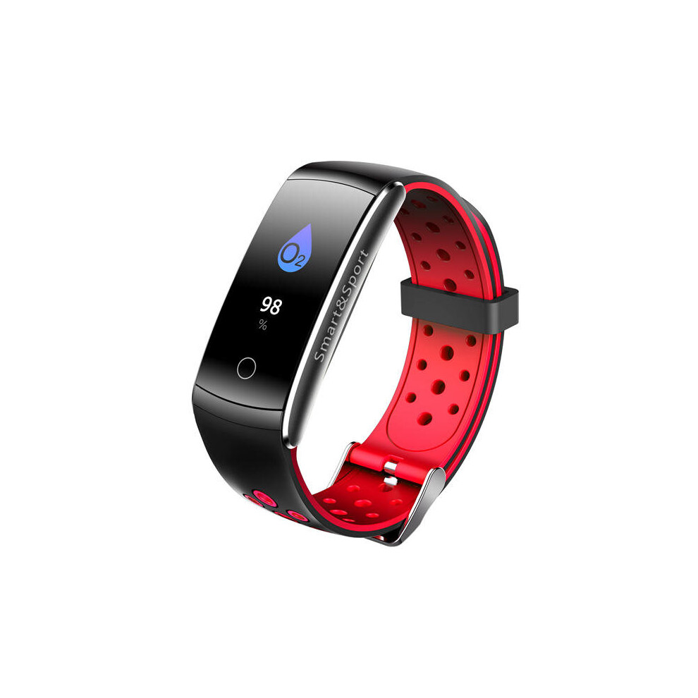 Red Q8s Color Screen Ip68 Blood Pressure Heart Rate Monitor Sport Bluetooth Smart Wristband Color