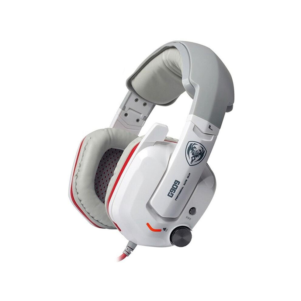 G909 Vibration Virtual 7.1 Surround Usb Gaming Headphone Headset With Microphone For Ps4 Xbox White 7082497870956