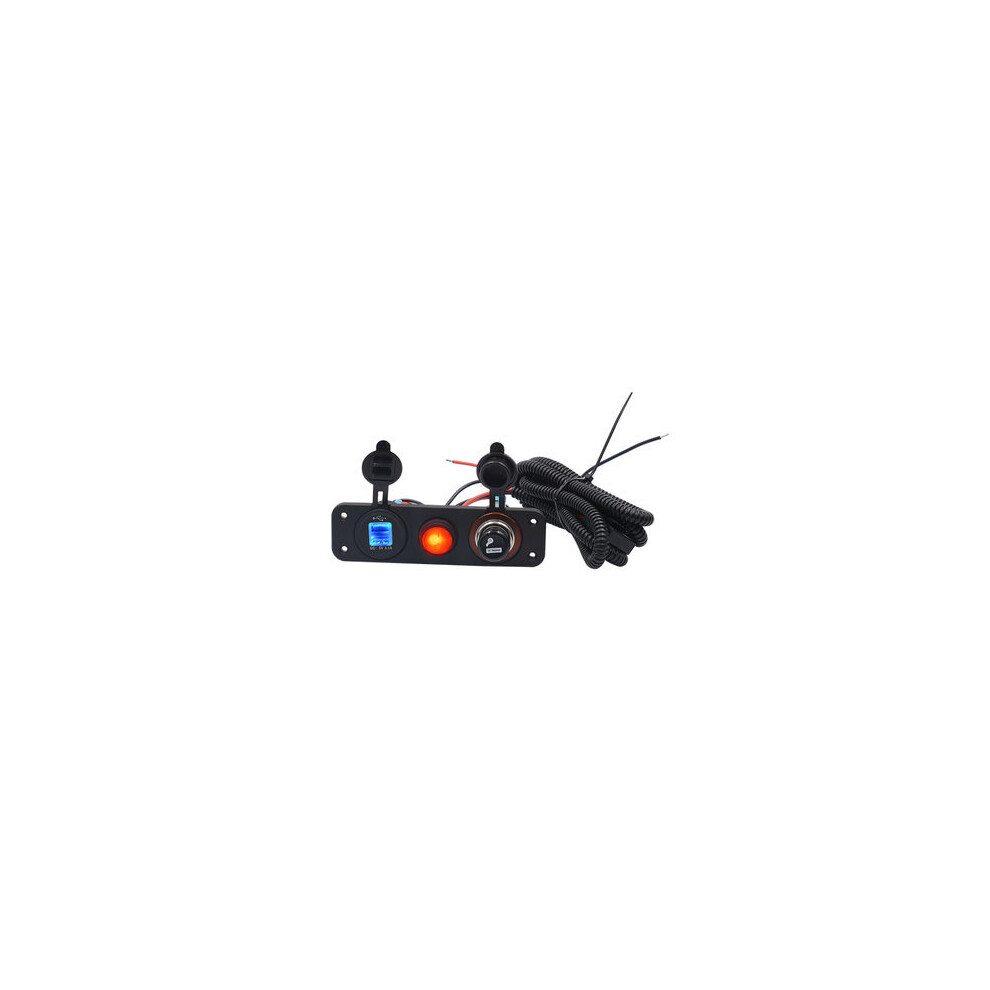 12V-24V 5V 3.1A Led Dual Usb Adapter Charger Sockets Switch Power Supply 5202984944256
