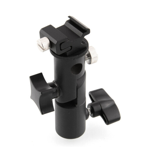 Metal Camera E Type Flash Shoe Umbrella Holder Mount Light Stand Bracket Swivel 2