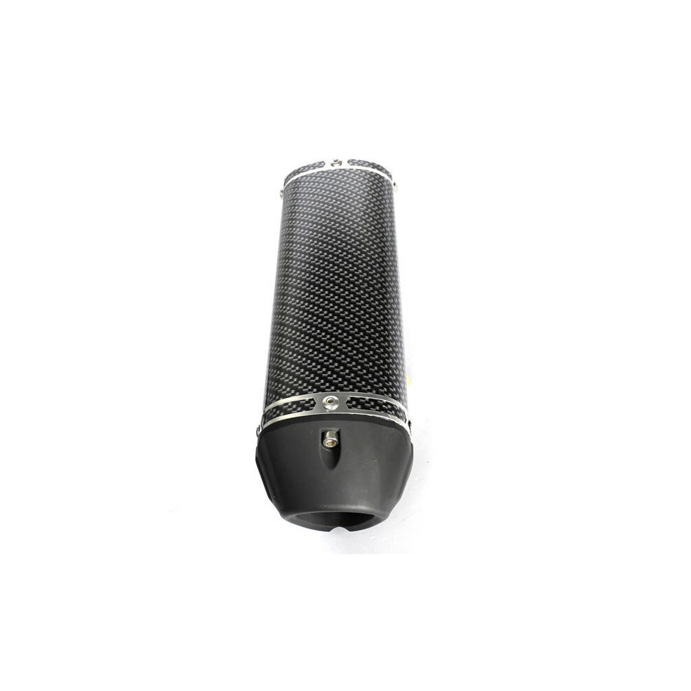 1Set 38Mm Motorcycle Exhaust Muffler With Movable Silencer Carbon Fiber Color Metal 4191026508482