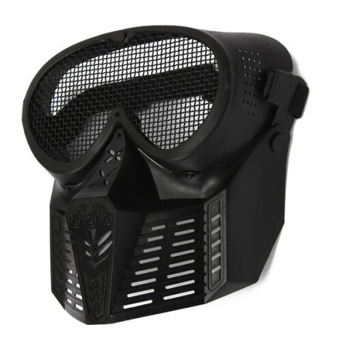 Hunting Biker Airsoft Paintball Tactical Full Face Guard Mesh Mask 2