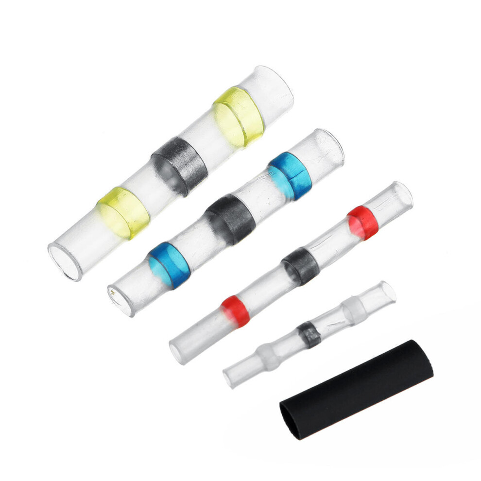 250 Pcs Heat Shrink Butt Terminals Solder Seal Sleeve Wire Connector Waterproof Wire Connector Terminal 8651943789501
