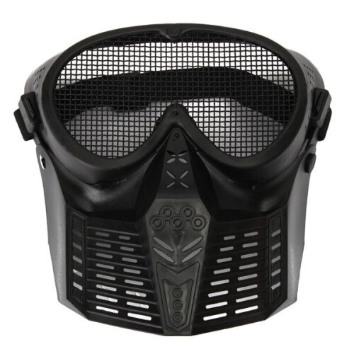 Hunting Biker Airsoft Paintball Tactical Full Face Guard Mesh Mask