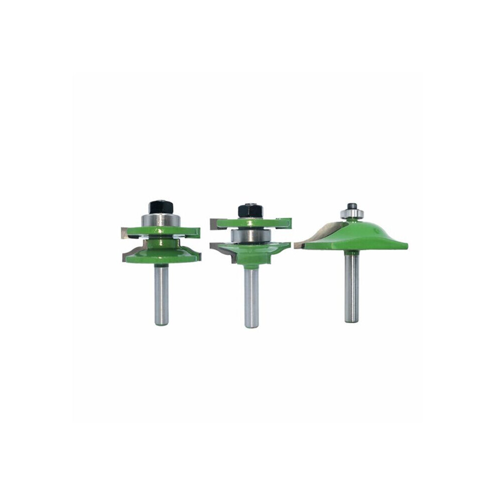 3Pcs Shank Tenon Router Bit Cabinet Door Panel Milling Woodworking Cutter 8651945789387