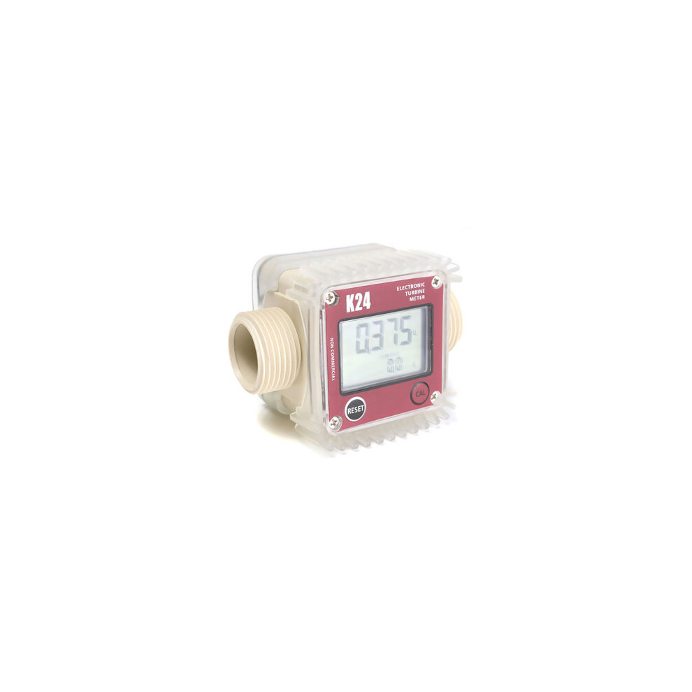 Red K24 Turbine Digital Diesel Fuel Flow Meter For Chemicals Water 6901722578935