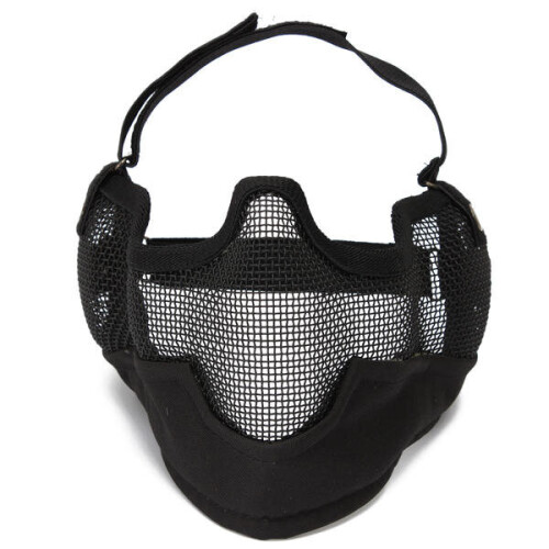 Steel Paintball Airsoft CS War Game Half Face Mesh Protection Mask