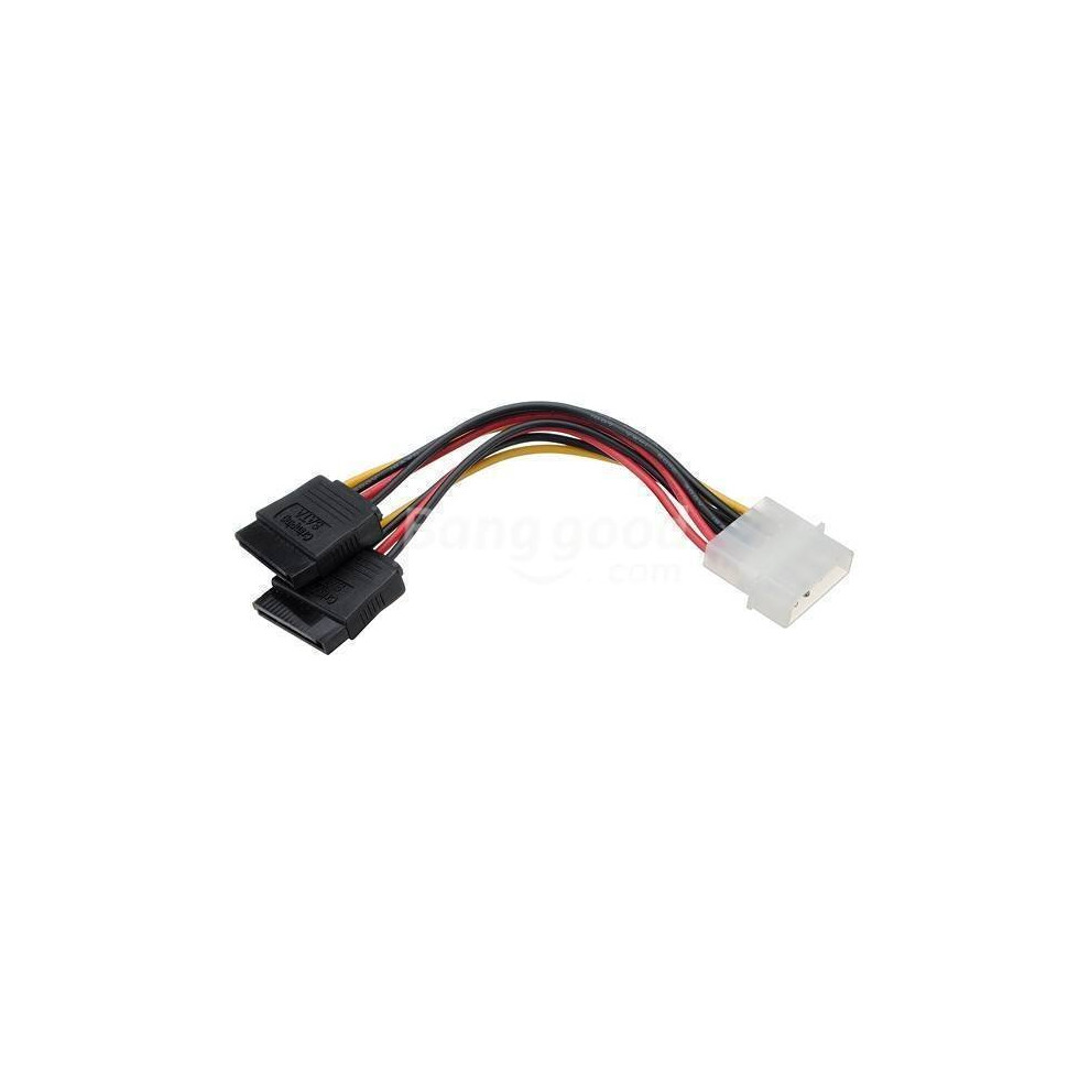 2X4pin Ide Molex To 2 Serial Ata Sata Splitter Hard Drive Power Cable 4191026532876