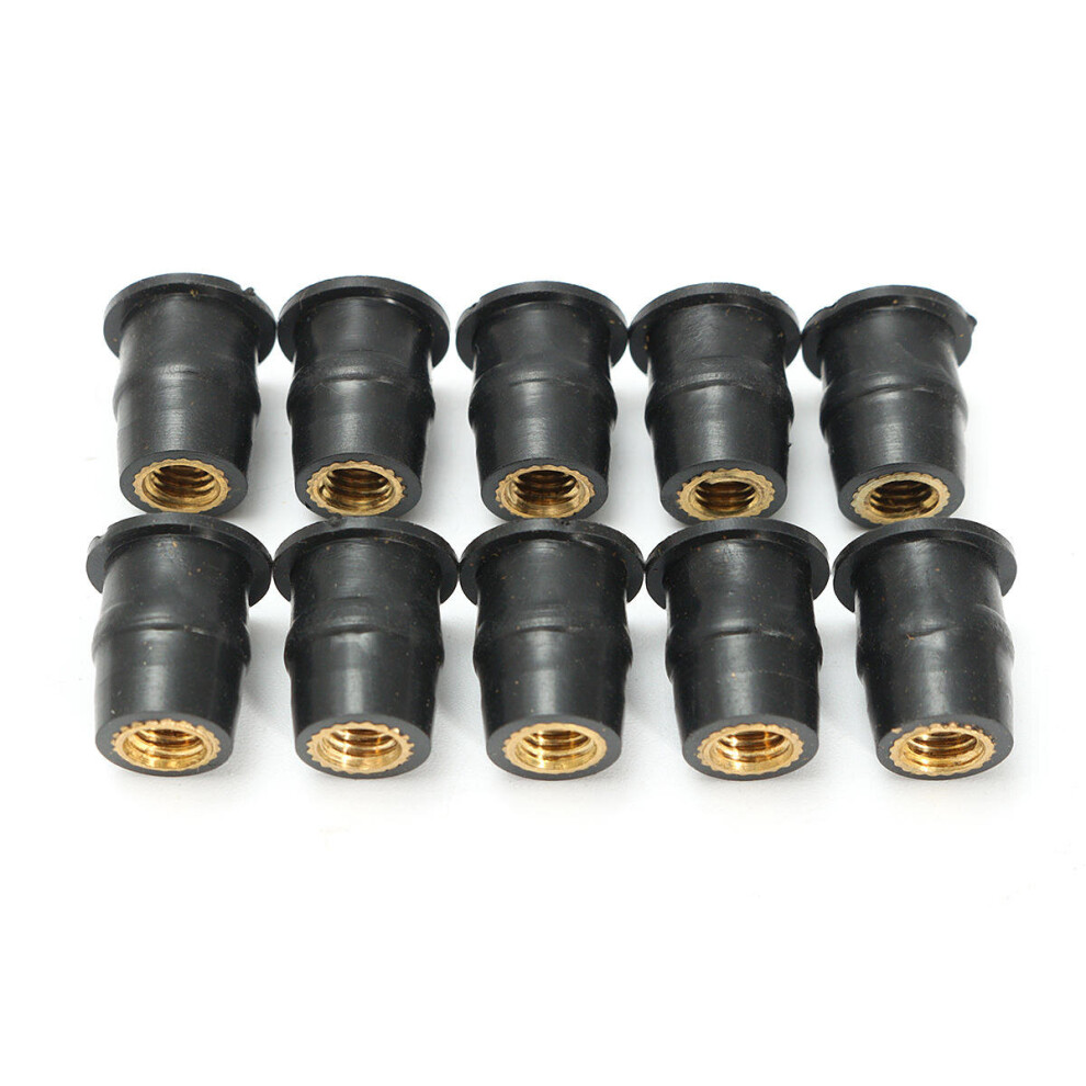 30Pcs M5 5Mm Metric Rubber Well Nuts Windscreedn Motorcycle Wind Shield Fairing Cowl 840079327291