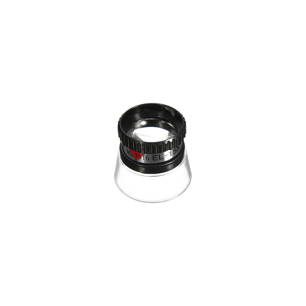 Black 15X Monocular Magnifying Glass Loupe Lens Eye Magnifier