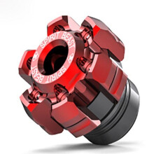 Motorcycle Bike Front Wheel Axle Screw Decorective Front Fork Front Shock Absorber Cup28mm/1.1in RED COLOR