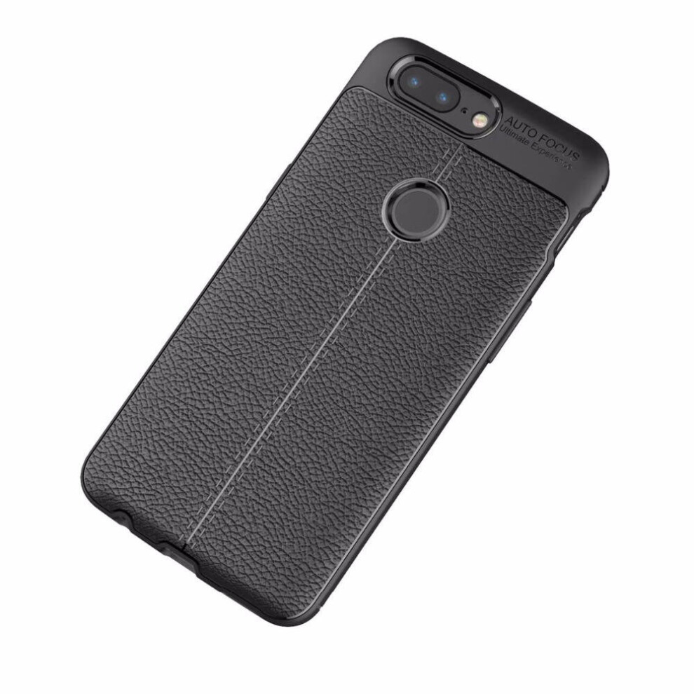 Litchi Leather Shockproof Soft Tpu&Silicone Back Cover For Oneplus 5T 6901722569339