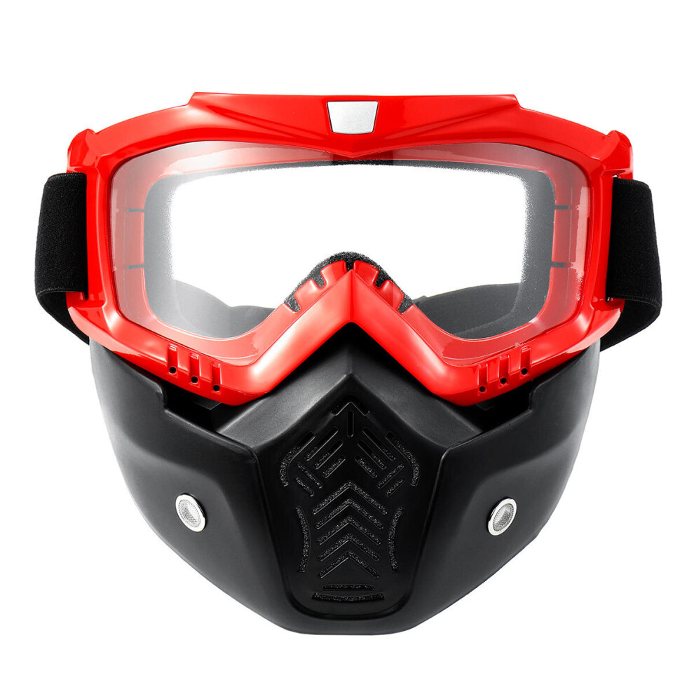 Motorcycle Face Helmet Goggles Mask Tpu+Pc Windproof 840079090171