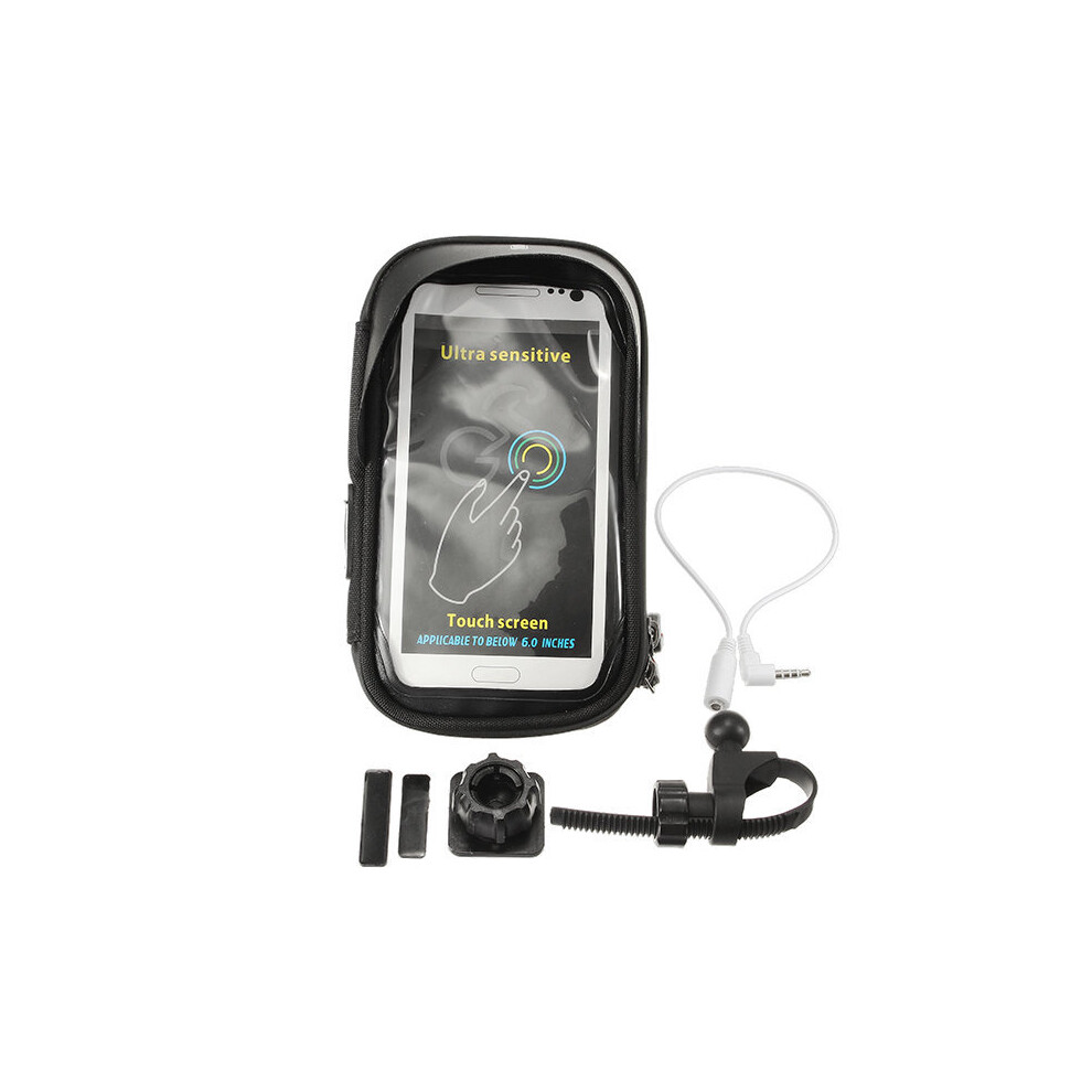 Rainproof Bike Handlebar Touchscreen Phone Bag Case Cell Phone Holder Mtb Frame Pouch Bag Black 4191026551952
