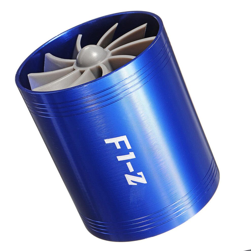 Universal Car Double Turbine Turbo Air Intake Gas Fuel Saver Fan Turbocharger 8651964789184