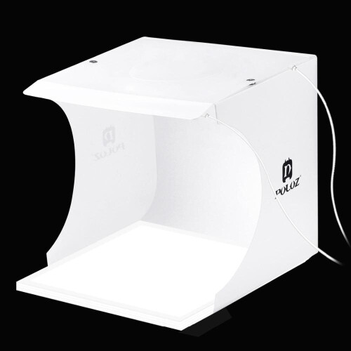 PU5137 20cm Portable Shooting Tent with Shadowless Bottom Light Lamp Panel Pad 1