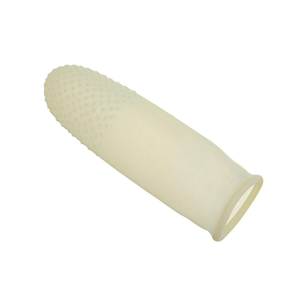 100Pcs White Anti Slip Latex Finger Cot Rubber Fingertip Durable Protective Finger Gloves 840079358042