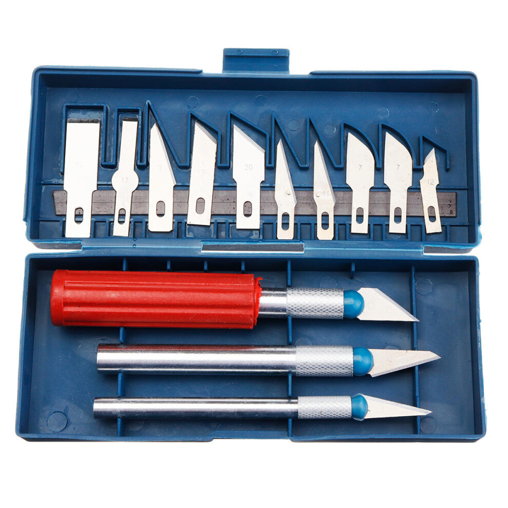 1Set 13Pcs Wood Carving Chisels Blades Set With 3Pcs Woodworker Engraving Handle Tools Kit