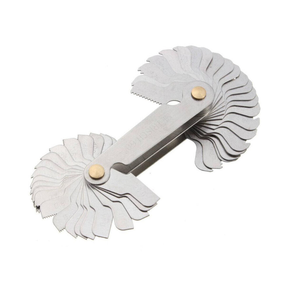 Metric Whitworth 55/60 Degree Thread Screw Pitch Gauge With 3X Centre Gages 8651935566073