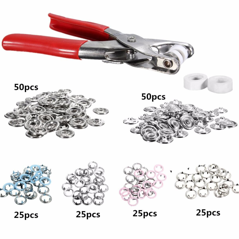 Pliers 9.5Mm + 200 Press Pliers Plastic Button Studs Popper Fastener Setter Tool 6901722579116