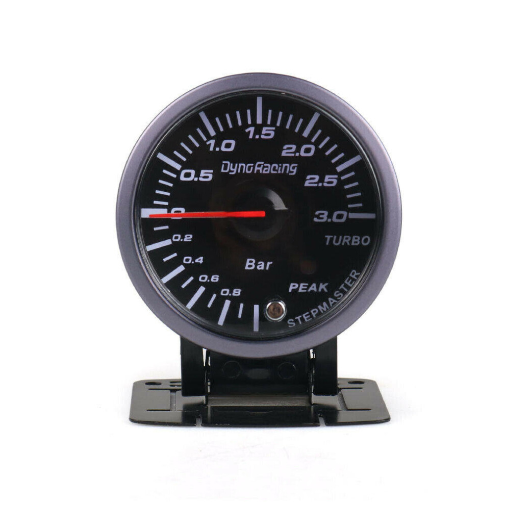 12V 0-3Bar 2.3 Inch Led Pointer Turbo Boost Pressure Gauge Bar Meter Vacuum Press Meter Black 4191026516173