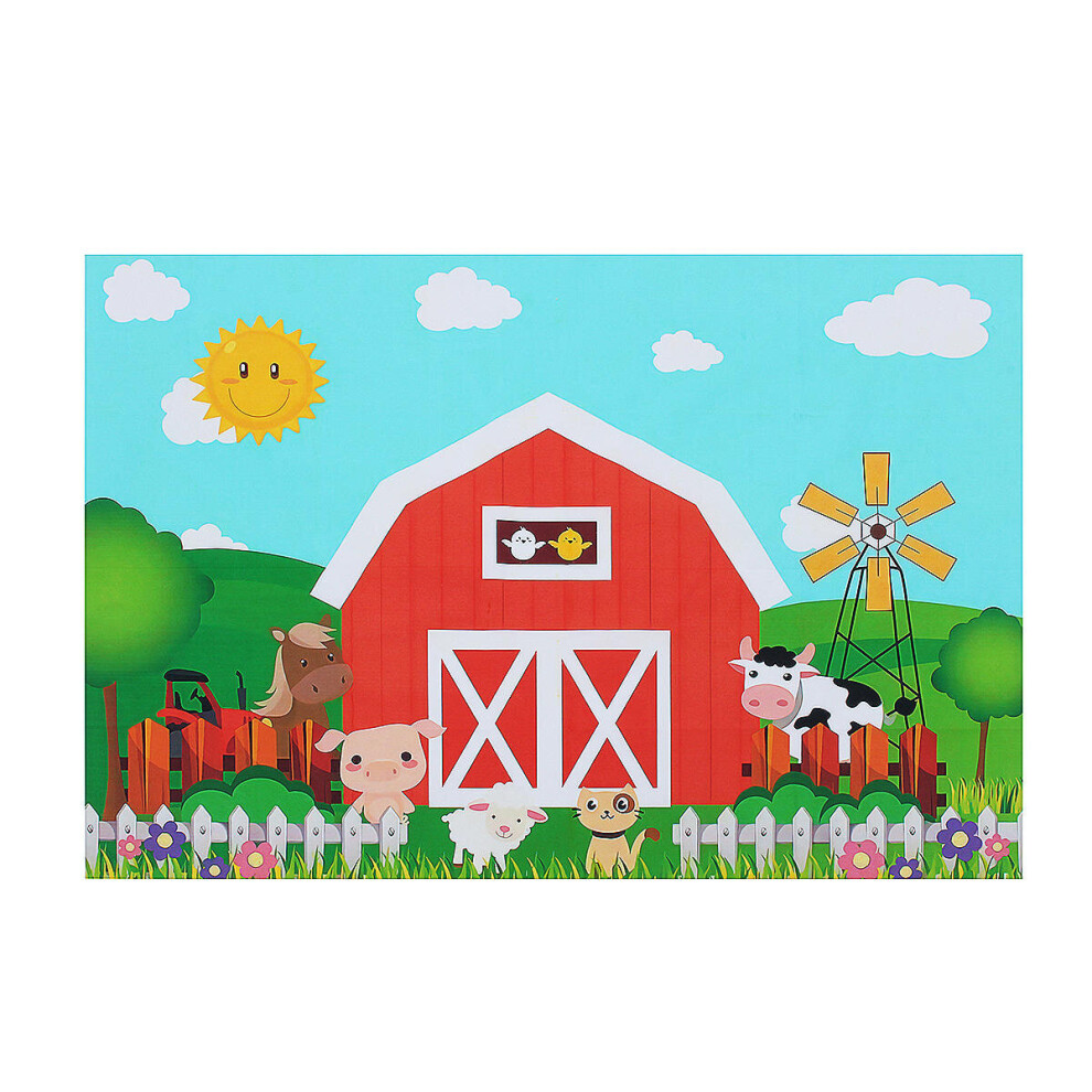 Photography Backgrounds Cartoo Animal Farm Birthday Baby Shower Backdrop Decor 8651949789734
